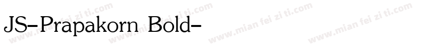 JS-Prapakorn Bold字体转换